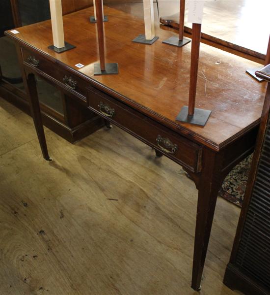 Mahogany 2 drawer side table